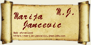 Marija Jančević vizit kartica